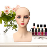 Wig Holder Mannequin Head for Eyeglasses Hair Styling Wig Making and Display Pink lips