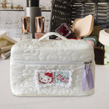 Maxbell Travel Makeup Bag Zipper Large Capacity Toiletry Bag for Friends Girls Women L White