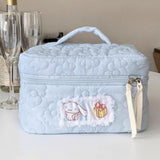 Maxbell Travel Makeup Bag Zipper Large Capacity Toiletry Bag for Friends Girls Women L Blue