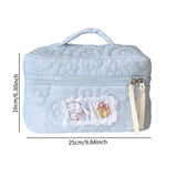 Maxbell Travel Makeup Bag Zipper Large Capacity Toiletry Bag for Friends Girls Women L Blue