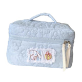 Maxbell Travel Makeup Bag Zipper Large Capacity Toiletry Bag for Friends Girls Women L Blue