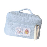 Maxbell Travel Makeup Bag Zipper Large Capacity Toiletry Bag for Friends Girls Women L Blue