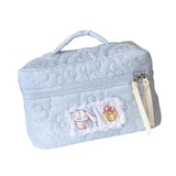 Maxbell Travel Makeup Bag Zipper Large Capacity Toiletry Bag for Friends Girls Women L Blue