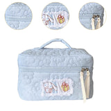 Maxbell Travel Makeup Bag Zipper Large Capacity Toiletry Bag for Friends Girls Women L Blue