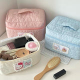 Maxbell Travel Makeup Bag Zipper Large Capacity Toiletry Bag for Friends Girls Women L Blue