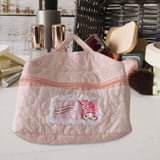 Maxbell Travel Makeup Bag Zipper Large Capacity Toiletry Bag for Friends Girls Women L Pink