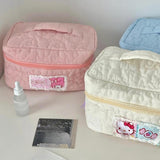 Maxbell Travel Makeup Bag Zipper Large Capacity Toiletry Bag for Friends Girls Women L Pink