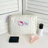 Maxbell Travel Makeup Bag Zipper Large Capacity Toiletry Bag for Friends Girls Women M White