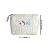 Maxbell Travel Makeup Bag Zipper Large Capacity Toiletry Bag for Friends Girls Women M White