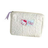 Maxbell Travel Makeup Bag Zipper Large Capacity Toiletry Bag for Friends Girls Women M White