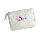 Maxbell Travel Makeup Bag Zipper Large Capacity Toiletry Bag for Friends Girls Women M White