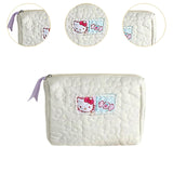 Maxbell Travel Makeup Bag Zipper Large Capacity Toiletry Bag for Friends Girls Women M White