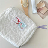 Maxbell Travel Makeup Bag Zipper Large Capacity Toiletry Bag for Friends Girls Women M White