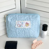 Maxbell Travel Makeup Bag Zipper Large Capacity Toiletry Bag for Friends Girls Women M Blue