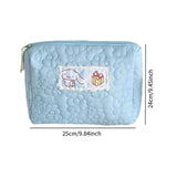 Maxbell Travel Makeup Bag Zipper Large Capacity Toiletry Bag for Friends Girls Women M Blue