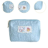 Maxbell Travel Makeup Bag Zipper Large Capacity Toiletry Bag for Friends Girls Women M Blue