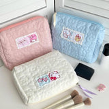 Maxbell Travel Makeup Bag Zipper Large Capacity Toiletry Bag for Friends Girls Women M Blue