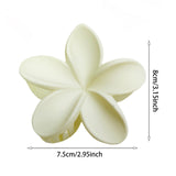 Maxbell Flower Big Hair Claws Clip Fashion Headwear Accessories for Thick Hair Women white