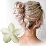 Maxbell Flower Big Hair Claws Clip Fashion Headwear Accessories for Thick Hair Women white