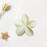 Maxbell Flower Big Hair Claws Clip Fashion Headwear Accessories for Thick Hair Women white