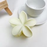 Maxbell Flower Big Hair Claws Clip Fashion Headwear Accessories for Thick Hair Women white