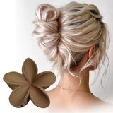 Maxbell Flower Big Hair Claws Clip Fashion Headwear Accessories for Thick Hair Women brown