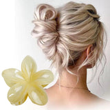 Maxbell Flower Big Hair Claws Clip Fashion Headwear Accessories for Thick Hair Women yellow