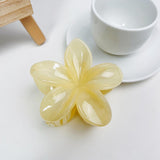 Maxbell Flower Big Hair Claws Clip Fashion Headwear Accessories for Thick Hair Women yellow