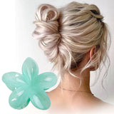 Maxbell Flower Big Hair Claws Clip Fashion Headwear Accessories for Thick Hair Women green
