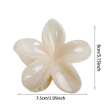 Maxbell Flower Big Hair Claws Clip Fashion Headwear Accessories for Thick Hair Women beige