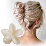 Maxbell Flower Big Hair Claws Clip Fashion Headwear Accessories for Thick Hair Women beige