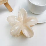 Maxbell Flower Big Hair Claws Clip Fashion Headwear Accessories for Thick Hair Women beige