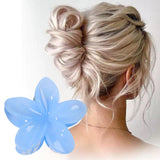 Maxbell Flower Big Hair Claws Clip Fashion Headwear Accessories for Thick Hair Women blue