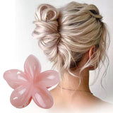 Maxbell Flower Big Hair Claws Clip Fashion Headwear Accessories for Thick Hair Women pink