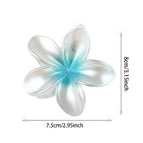 Maxbell Flower Big Hair Claws Clip Fashion Headwear Accessories for Thick Hair Women Pearlescent Blue