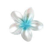 Maxbell Flower Big Hair Claws Clip Fashion Headwear Accessories for Thick Hair Women Pearlescent Blue