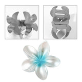 Maxbell Flower Big Hair Claws Clip Fashion Headwear Accessories for Thick Hair Women Pearlescent Blue