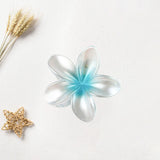 Maxbell Flower Big Hair Claws Clip Fashion Headwear Accessories for Thick Hair Women Pearlescent Blue