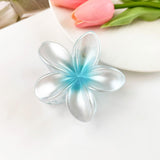 Maxbell Flower Big Hair Claws Clip Fashion Headwear Accessories for Thick Hair Women Pearlescent Blue