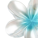 Maxbell Flower Big Hair Claws Clip Fashion Headwear Accessories for Thick Hair Women Pearlescent Blue