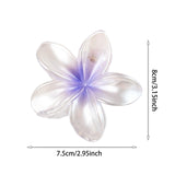 Maxbell Flower Big Hair Claws Clip Fashion Headwear Accessories for Thick Hair Women Pearlescent Purple