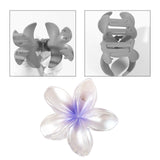 Maxbell Flower Big Hair Claws Clip Fashion Headwear Accessories for Thick Hair Women Pearlescent Purple