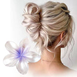 Maxbell Flower Big Hair Claws Clip Fashion Headwear Accessories for Thick Hair Women Pearlescent Purple