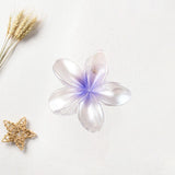 Maxbell Flower Big Hair Claws Clip Fashion Headwear Accessories for Thick Hair Women Pearlescent Purple