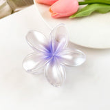 Maxbell Flower Big Hair Claws Clip Fashion Headwear Accessories for Thick Hair Women Pearlescent Purple