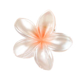 Maxbell Flower Big Hair Claws Clip Fashion Headwear Accessories for Thick Hair Women Pearlescent Orange