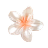 Maxbell Flower Big Hair Claws Clip Fashion Headwear Accessories for Thick Hair Women Pearlescent Orange