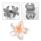Maxbell Flower Big Hair Claws Clip Fashion Headwear Accessories for Thick Hair Women Pearlescent Orange