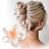 Maxbell Flower Big Hair Claws Clip Fashion Headwear Accessories for Thick Hair Women Pearlescent Orange
