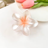 Maxbell Flower Big Hair Claws Clip Fashion Headwear Accessories for Thick Hair Women Pearlescent Orange